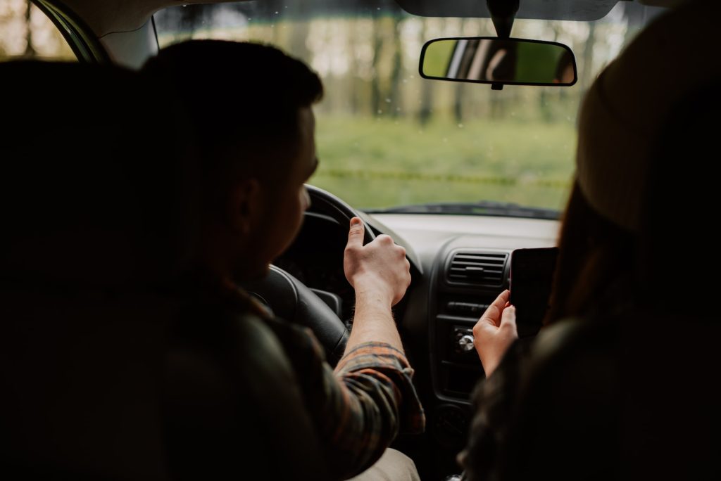 man driving